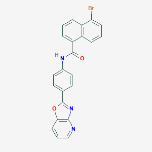 5-bromo-N-[4-([1,3]oxazolo[4,5-b]pyridin-2-yl)phenyl]naphthalene-1-carboxamide