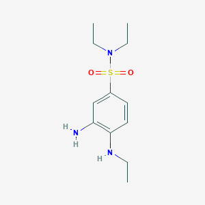 molecular formula C12H21N3O2S B3429291 3-amino-N,N-diethyl-4-(ethylamino)benzene-1-sulfonamide CAS No. 735322-67-5