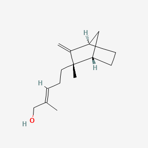 molecular formula C15H24O B3429334 2-Methyl-5-((1S,2S,4R)-2-methyl-3-methylenebicyclo[2.2.1]heptan-2-yl)pent-2-en-1-ol CAS No. 73890-74-1