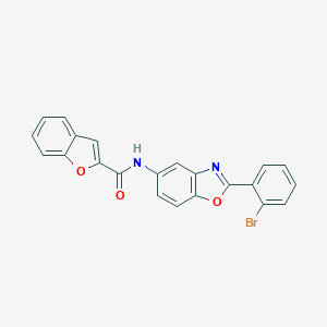 molecular formula C22H13BrN2O3 B342934 N-[2-(2-bromophenyl)-1,3-benzoxazol-5-yl]-1-benzofuran-2-carboxamide 