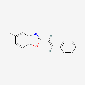 molecular formula C16H13NO B3429342 (E)-5-Methyl-2-styrylbenzoxazole CAS No. 73916-05-9