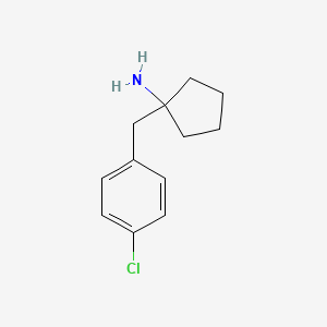molecular formula C12H16ClN B3429360 1-(4-Chlorobenzyl)cyclopentan-1-amine CAS No. 742010-38-4