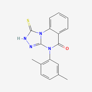molecular formula C17H14N4OS B3429365 4-(2,5-dimethylphenyl)-1-sulfanyl-4H,5H-[1,2,4]triazolo[4,3-a]quinazolin-5-one CAS No. 742094-72-0