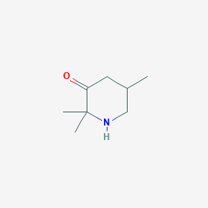 molecular formula C8H15NO B034294 2,2,5-Trimethylpiperidin-3-one CAS No. 103634-57-7