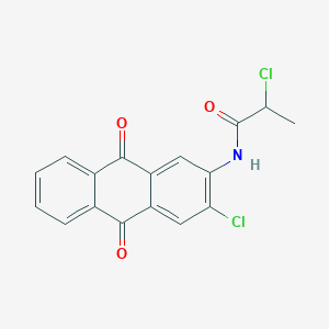 molecular formula C17H11Cl2NO3 B3429403 2-chloro-N-(3-chloro-9,10-dioxo-9,10-dihydroanthracen-2-yl)propanamide CAS No. 743444-22-6