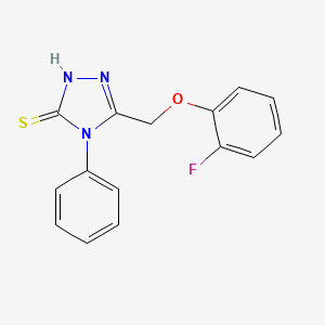 molecular formula C15H12FN3OS B3429411 5-(2-fluorophenoxymethyl)-4-phenyl-4H-1,2,4-triazole-3-thiol CAS No. 743444-27-1