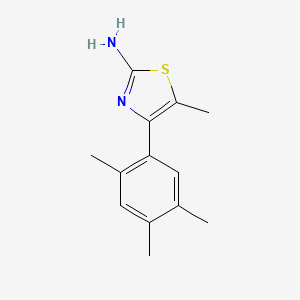 molecular formula C13H16N2S B3429427 5-Methyl-4-(2,4,5-trimethylphenyl)-1,3-thiazol-2-amine CAS No. 743444-80-6