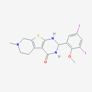 molecular formula C17H17I2N3O2S B342948 2-(3,5-diiodo-2-methoxyphenyl)-7-methyl-2,3,5,6,7,8-hexahydropyrido[4',3':4,5]thieno[2,3-d]pyrimidin-4(1H)-one 