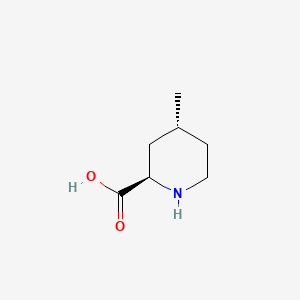 molecular formula C7H13NO2 B3429487 (2R,4R)-4-methylpiperidine-2-carboxylic acid CAS No. 74874-06-9