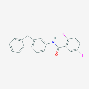 molecular formula C20H13I2NO B342949 N-(9H-fluoren-2-yl)-2,5-diiodobenzamide 