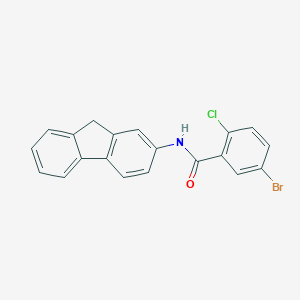 molecular formula C20H13BrClNO B342950 5-bromo-2-chloro-N-(9H-fluoren-2-yl)benzamide 