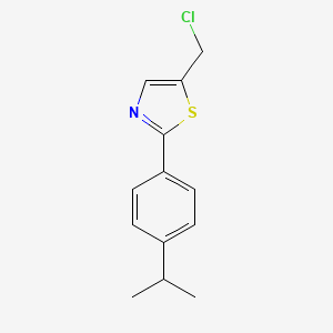 molecular formula C13H14ClNS B3429518 5-(氯甲基)-2-[4-(丙-2-基)苯基]-1,3-噻唑 CAS No. 749906-94-3