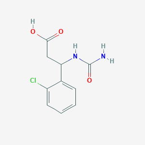 molecular formula C10H11ClN2O3 B3429545 3-(carbamoylamino)-3-(2-chlorophenyl)propanoic Acid CAS No. 750599-02-1