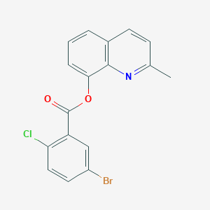 molecular formula C17H11BrClNO2 B342957 2-Methyl-8-quinolinyl 5-bromo-2-chlorobenzoate 