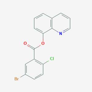molecular formula C16H9BrClNO2 B342958 8-Quinolinyl 5-bromo-2-chlorobenzoate 
