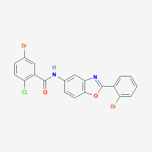 5-bromo-N-[2-(2-bromophenyl)-1,3-benzoxazol-5-yl]-2-chlorobenzamide