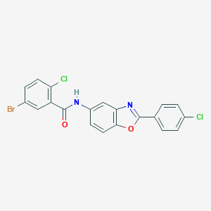 molecular formula C20H11BrCl2N2O2 B342963 5-bromo-2-chloro-N-[2-(4-chlorophenyl)-1,3-benzoxazol-5-yl]benzamide 