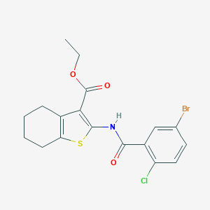 Ethyl 2-[(5-bromo-2-chlorobenzoyl)amino]-4,5,6,7-tetrahydro-1-benzothiophene-3-carboxylate