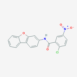 molecular formula C19H11ClN2O4 B342975 2-Chloro-N-dibenzofuran-3-yl-5-nitro-benzamide 