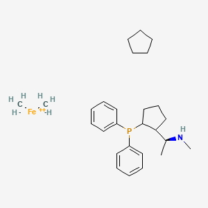 molecular formula C27H42FeNP B3429841 (S)-(+)-N-Methyl-1-[(R)-2-(diphenylphosphino)ferrocenyl]ethylamine CAS No. 778511-13-0