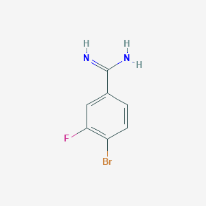 molecular formula C7H6BrFN2 B3429858 4-Bromo-3-fluoro-benzamidine CAS No. 780721-73-5