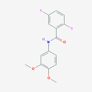 molecular formula C15H13I2NO3 B342988 N-(3,4-dimethoxyphenyl)-2,5-diiodobenzamide 