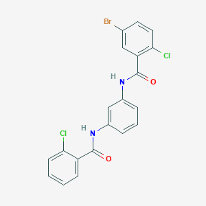 molecular formula C20H13BrCl2N2O2 B342990 5-bromo-2-chloro-N-{3-[(2-chlorobenzoyl)amino]phenyl}benzamide 