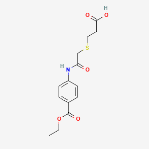 B3429917 3-[({[4-(Ethoxycarbonyl)phenyl]carbamoyl}methyl)sulfanyl]propanoic acid CAS No. 786728-90-3
