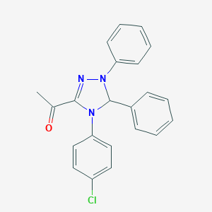 molecular formula C22H18ClN3O B343003 1-[4-(4-chlorophenyl)-1,5-diphenyl-4,5-dihydro-1H-1,2,4-triazol-3-yl]ethanone 