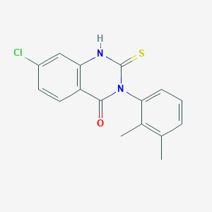 B3430041 7-Chloro-3-(2,3-dimethylphenyl)-2-sulfanyl-3,4-dihydroquinazolin-4-one CAS No. 793716-08-2