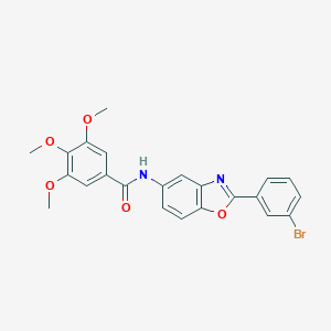 molecular formula C23H19BrN2O5 B343010 N-[2-(3-bromophenyl)-1,3-benzoxazol-5-yl]-3,4,5-trimethoxybenzamide 