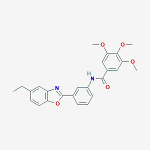 molecular formula C25H24N2O5 B343011 N-[3-(5-ethyl-1,3-benzoxazol-2-yl)phenyl]-3,4,5-trimethoxybenzamide 