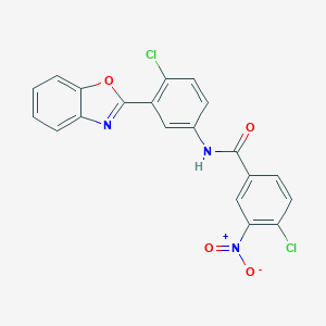 molecular formula C20H11Cl2N3O4 B343015 N-[3-(1,3-benzoxazol-2-yl)-4-chlorophenyl]-4-chloro-3-nitrobenzamide 