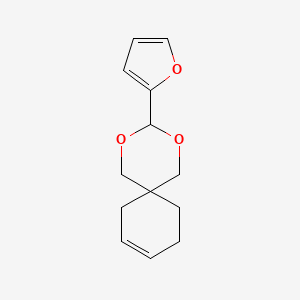 molecular formula C13H16O3 B3430199 2,4-二氧杂螺[5.5]十一烷-8-烯，3-(2-呋喃基)- CAS No. 80499-32-7