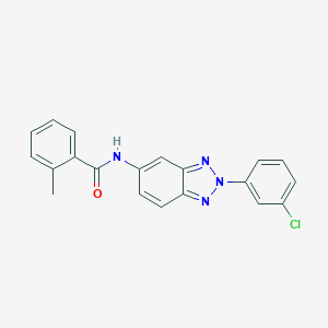 molecular formula C20H15ClN4O B343020 N-[2-(3-Chloro-phenyl)-2H-benzotriazol-5-yl]-2-methyl-benzamide 