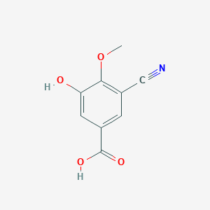 molecular formula C9H7NO4 B3430204 5-Cyano-3-hydroxy-4-methoxybenzoic acid CAS No. 80547-68-8