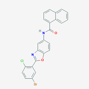 molecular formula C24H14BrClN2O2 B343023 N-[2-(5-bromo-2-chlorophenyl)-1,3-benzoxazol-5-yl]-1-naphthamide 