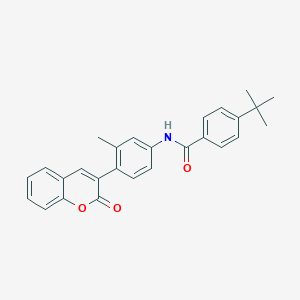 4-tert-butyl-N-[3-methyl-4-(2-oxo-2H-chromen-3-yl)phenyl]benzamide