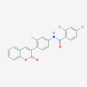 molecular formula C23H15Cl2NO3 B343029 2,4-dichloro-N-[3-methyl-4-(2-oxo-2H-chromen-3-yl)phenyl]benzamide 