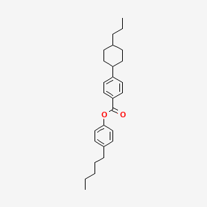 molecular formula C27H36O2 B3430294 Benzoic acid, 4-(4-propylcyclohexyl)-, 4-pentylphenyl ester CAS No. 81929-40-0