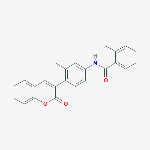 2-methyl-N-[3-methyl-4-(2-oxo-2H-chromen-3-yl)phenyl]benzamide
