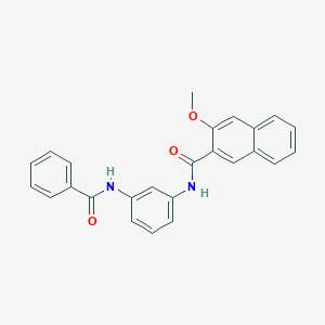 molecular formula C25H20N2O3 B343032 N-[3-(benzoylamino)phenyl]-3-methoxy-2-naphthamide 