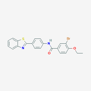 molecular formula C22H17BrN2O2S B343034 N-[4-(1,3-benzothiazol-2-yl)phenyl]-3-bromo-4-ethoxybenzamide 