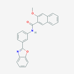 molecular formula C25H18N2O3 B343035 N-[3-(1,3-benzoxazol-2-yl)phenyl]-3-methoxy-2-naphthamide 