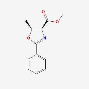 molecular formula C12H13NO3 B3430351 Methyl (4S,5S)-dihydro-5-methyl-2-phenyl-4-oxazolecarboxylate CAS No. 82659-84-5