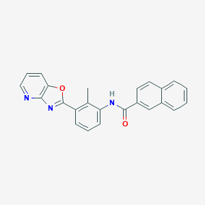 molecular formula C24H17N3O2 B343036 N-(2-methyl-3-[1,3]oxazolo[4,5-b]pyridin-2-ylphenyl)-2-naphthamide 