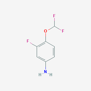 molecular formula C7H6F3NO B3430388 4-(二氟甲氧基)-3-氟苯胺 CAS No. 83190-01-6