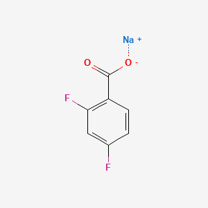 molecular formula C7H3F2O2- B3430394 Sodium 2,4-difluorobenzoate CAS No. 83198-07-6