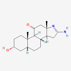 molecular formula C18H28N2O2 B3430402 3-Hydroxy-16-imino-17-azaandrostan-11-one CAS No. 83220-72-8