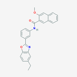 molecular formula C27H22N2O3 B343041 N-[3-(5-ethyl-1,3-benzoxazol-2-yl)phenyl]-3-methoxy-2-naphthamide 
